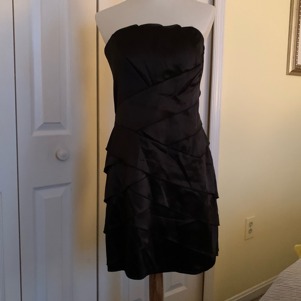 Black strapless mini dress size L